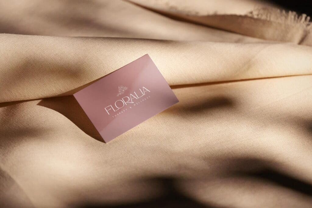 floralia therapist business card mockup