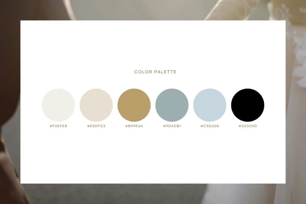wedding venue brand color palette